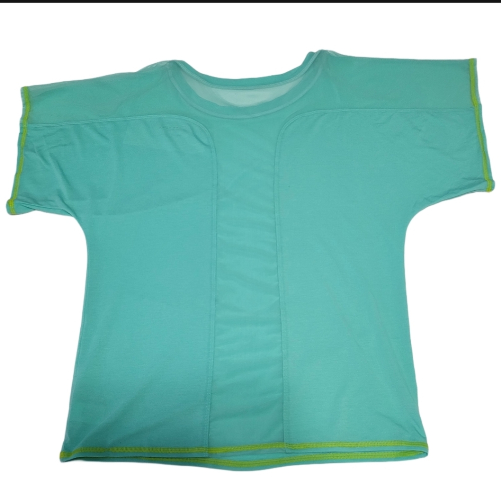 Trina Turk    Women's XL    T-Shirt   Top   Aqua - Picture 10 of 12